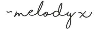 melody's name in a script signature font