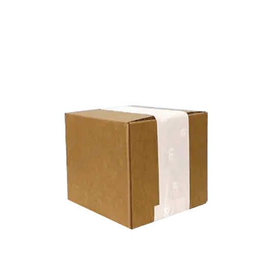 bouncing cardboard shipping box with mala branded tape